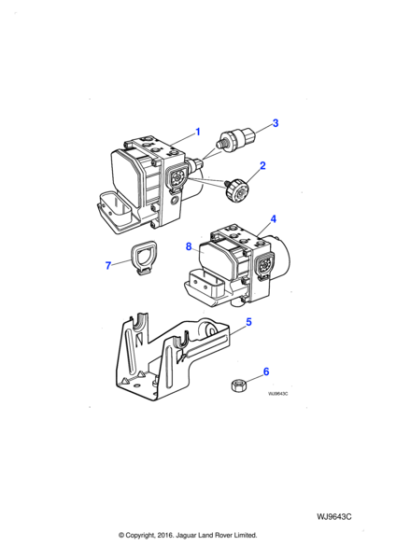 C2S46685 - Jaguar Anti lock brake modulator
