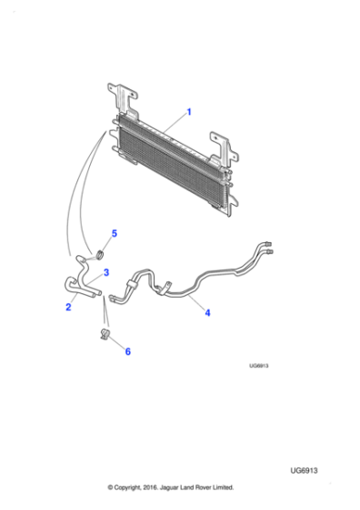 XR87055 - Jaguar Oil cooler hose