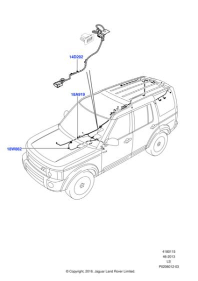 LR015624 - Land Rover Wiring