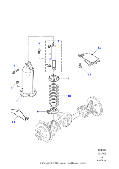 REG000020 - Land Rover Seat-suspension spring lower