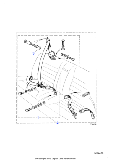 JLM210XE - Jaguar Seatbelt