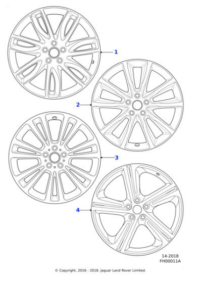 Alloy Wheel - 19" Style 7013, 7 split-spoke, Silver 