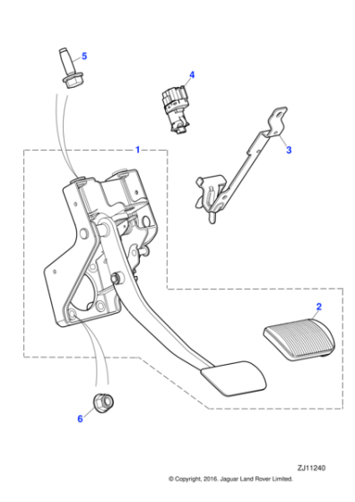C2Z3215 - Jaguar Brake pedal
