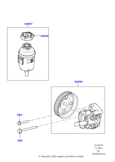 LR077466 - Land Rover Pump - Power Steering