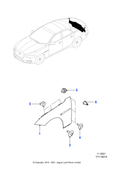 C2D5670 - Jaguar Fender panel