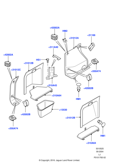 EQZ500010JMN - Land Rover Panel - Trim