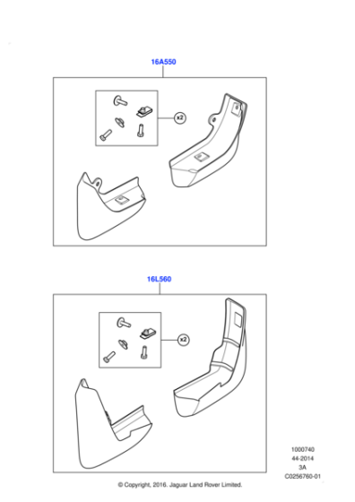 Mudflaps - Front, Pre 20MY