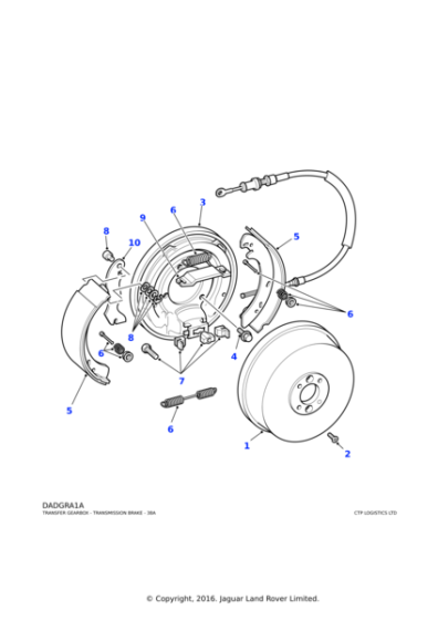 ICW100020 - Land Rover Lever-transmission brake