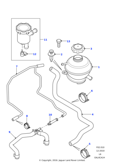 PCF500060 - Land Rover Tank-cooling system expansion