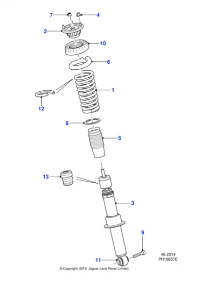 T2R4356 - Jaguar Spring/damper mounting