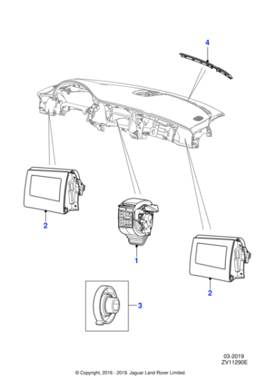 C2Z23838 - Jaguar Centre vent