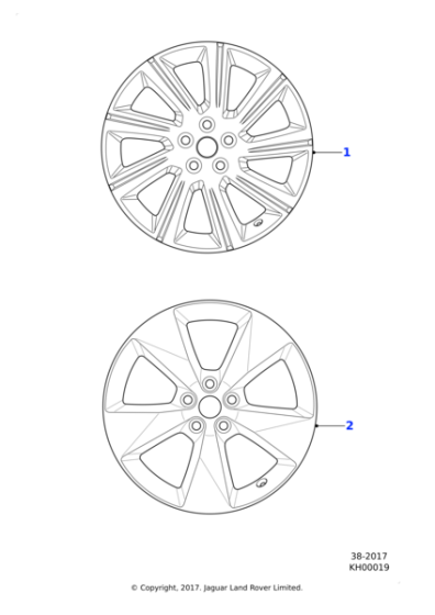 Alloy Wheel - 18" Style 5048, 5 spoke, Gloss Sparkle Silver