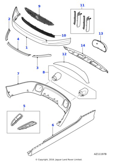 C2P20416XXX - Jaguar Front spoiler | Jaguar Land Rover Classic Parts