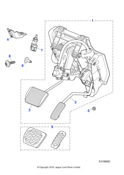 C2P15099 - Jaguar Brake/accelerator pedal-assy