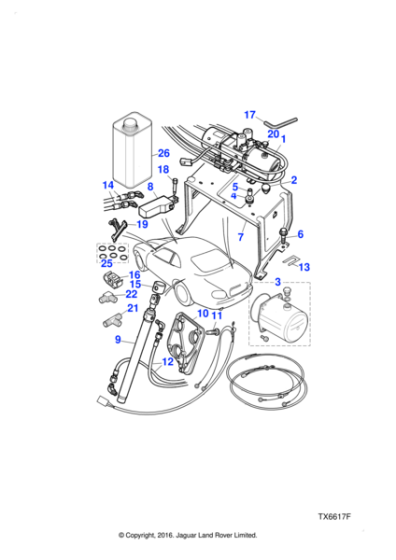 HJA8227AA - Jaguar Manual override key