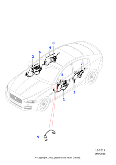 T4N29590 - Jaguar Link lead