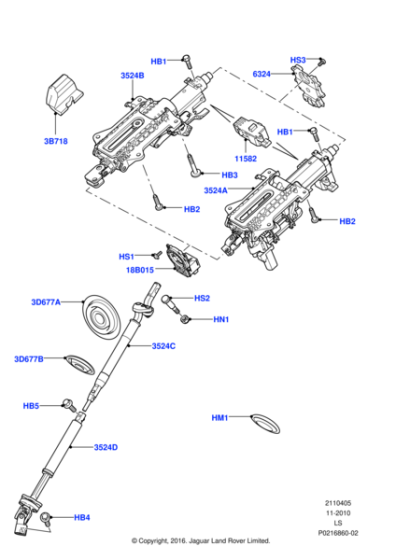 QRH100030 - Land Rover Bolt-shear-mounting steering column