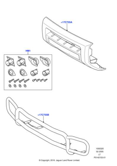 VUB502510 - Land Rover Moulding - Bumper Bar