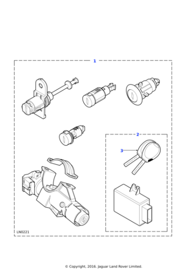 STC4734 - Land Rover Key & unit assembly-immobilisation