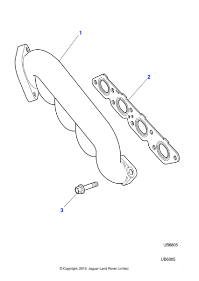 AJ81715 - Jaguar Manifold - Exhaust