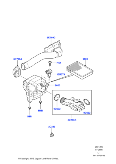 PHD500055 - Land Rover Duct - Air