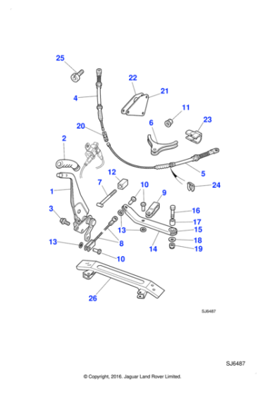 13H9056J - Jaguar Handbrake cable circlip