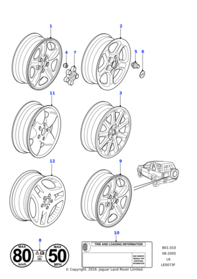 ANR3975 - Land Rover Wheel - Alloy