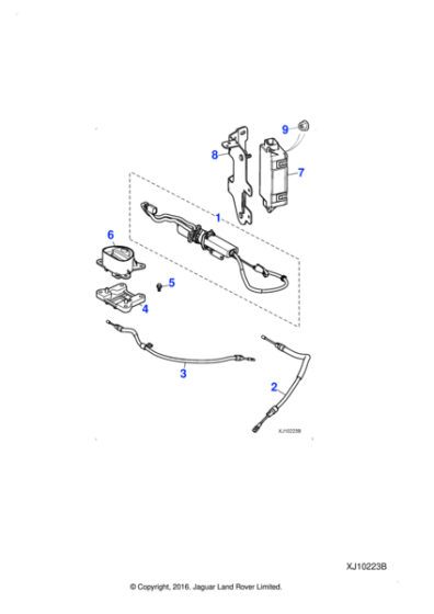 C2C27654 - Jaguar Parkbrake cable