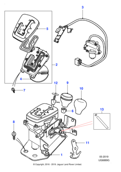 C2C34177LJK - Jaguar Gear change knob