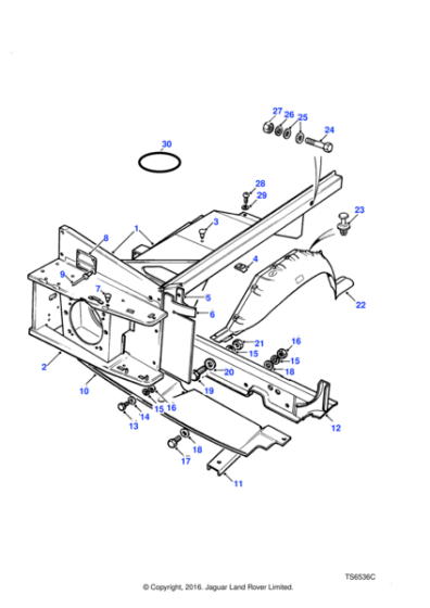 MXC5817 - Land Rover Headlamp mounting assembly