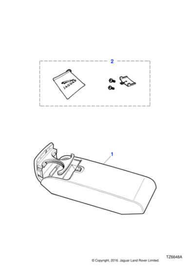 GNA7670BFAGD - Jaguar Console lid