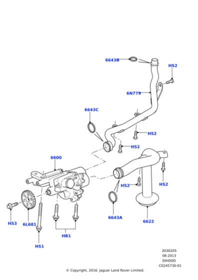 LR052436 - Land Rover Pump - Oil