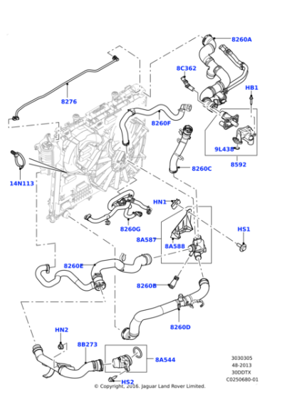 LR062085 - Land Rover Thermostat And Housing