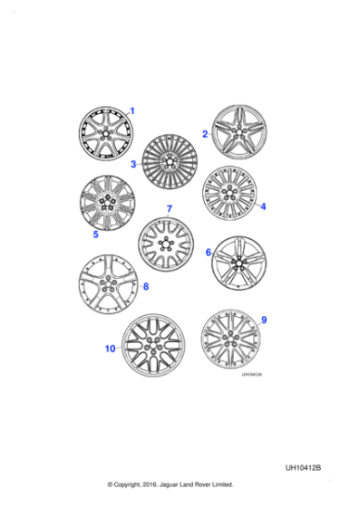 XR857331 - Jaguar Alloy road wheel