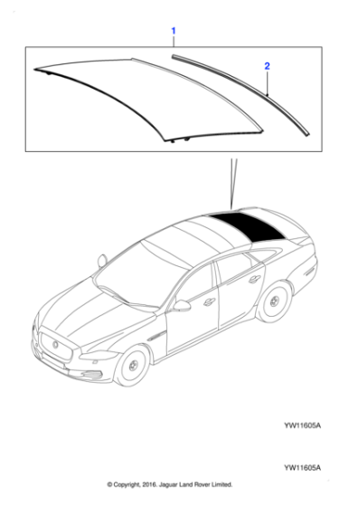 C2D23677 - Jaguar Backlight glass