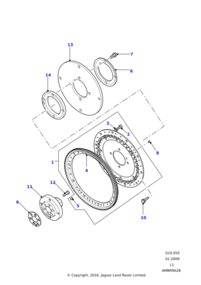 603340 - Land Rover Gear-ring-flywheel engine