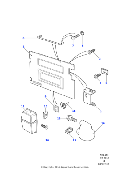 MXC1992LCS - Land Rover Casing assembly-tail door