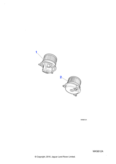 C2S12189 - Jaguar Heater blower