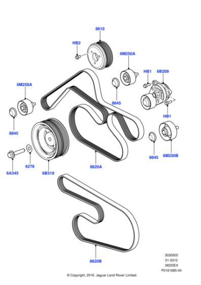 PQS500460 - Land Rover Belt