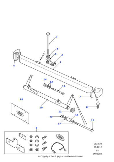 ALQ710040 - Land Rover Plate-tapping