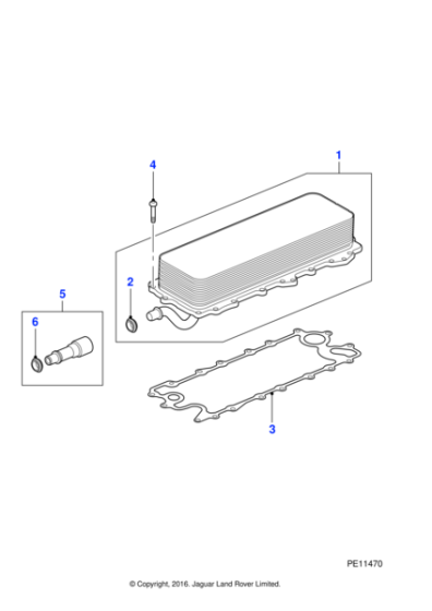 AJ811959 - Jaguar Oil cooler