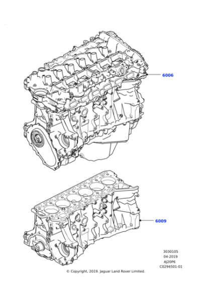 LR121443 - Land Rover Engine - Stripped