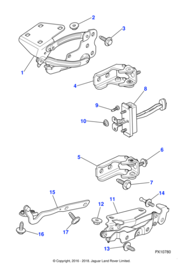 C2P22768 - Jaguar Door hinge