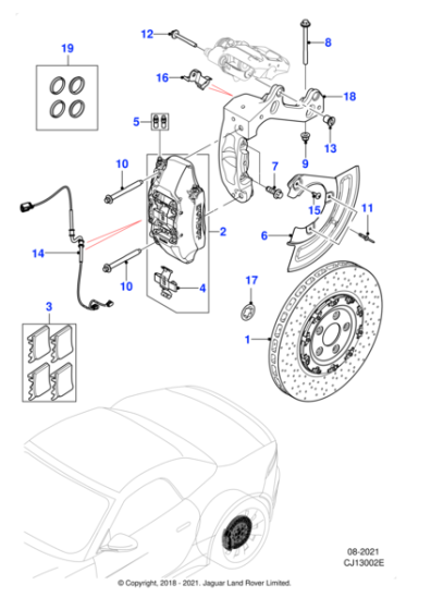 T2R45135 - Jaguar Brake pad kit