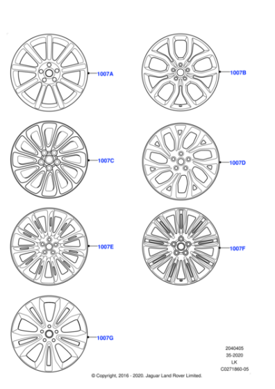 LR098800 - Land Rover Wheel