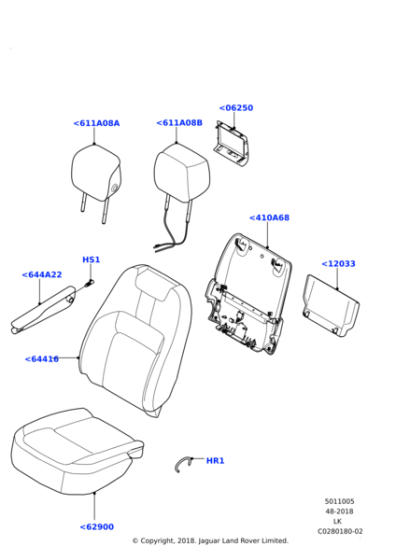 LR116645 - Land Rover Head Rest