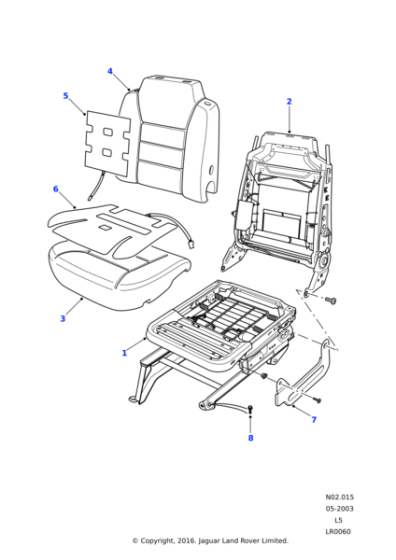 HGT500030 - Land Rover Pad heated seat
