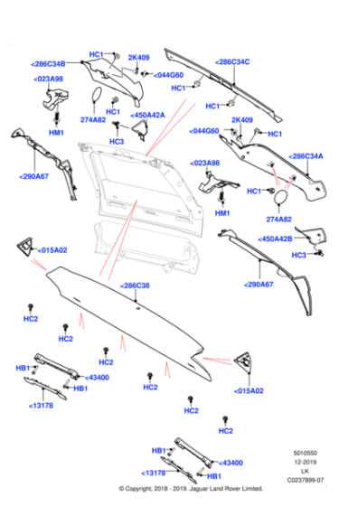 LR139419 - Land Rover Moulding - Tailgate