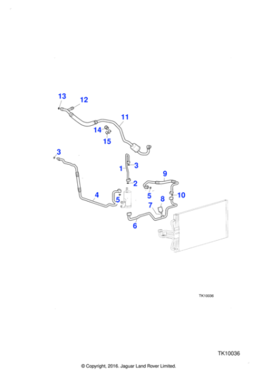MJA7360AB - Jaguar Air conditioning pipe