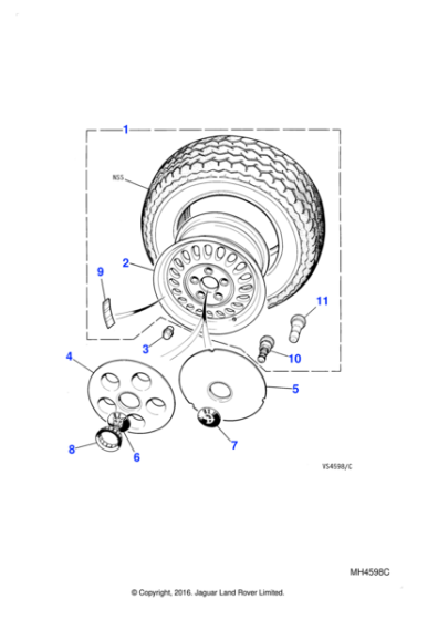 CCC7030 - Jaguar Domed wheel nut